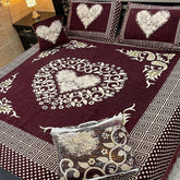 Fancy Velvet Bed Sheet Set - 4 Pieces  FVB 234